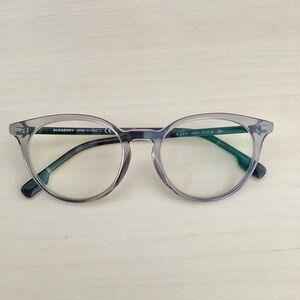 Burberry Eyeglass Frames Round Transparent Grey B2318 3855